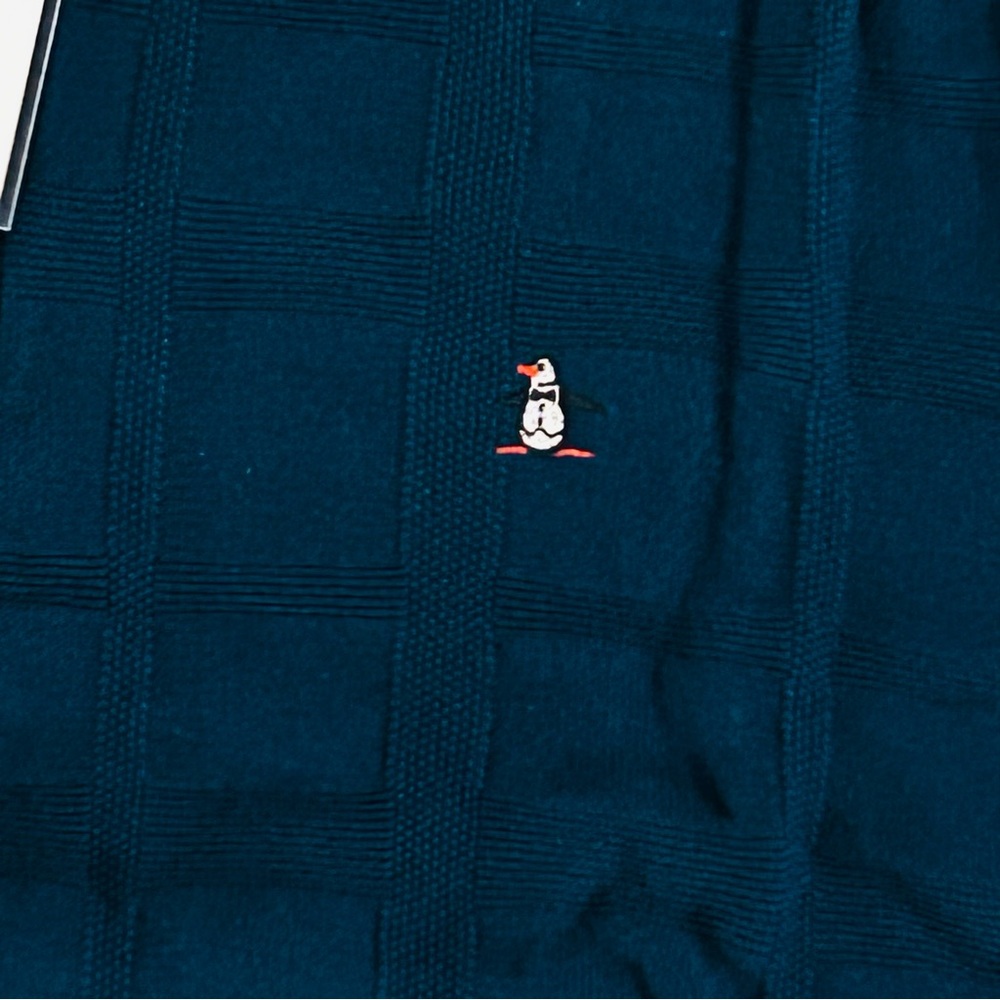 (NWT) Original Penguin Tonal Check Quarter Zip Sweater Polo - Size L - Picture 2 of 11